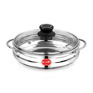 Stainless Steel Kerala Uruli With Glass Lid 7 L