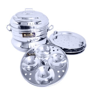 Stainless Steel Idli Makers Steamer 4 Plate With 13 Idlies Standard Idli Maker