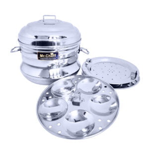Stainless Steel Idli Makers Steamer 3 Plate With 9 Idlies  Standard Idli Maker