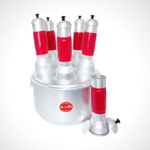 Multi Aluminium Puttu Maker 5 Hole with 5+1 Puttu kutti Steamer