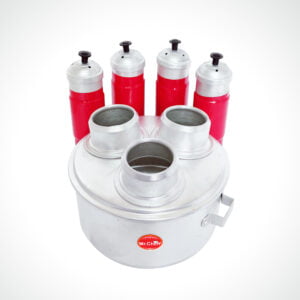 Aluminium Multi Puttu Maker 3 Hole with 3+1 Puttu kutti Steamer