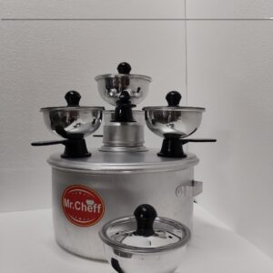 Multi Aluminium Chiratta Puttu Maker 4 Hole with 4+1 Chiratta Puttu Steamer